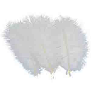 Ostrich Feather Plume - WHITE (fehér)